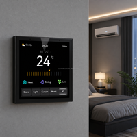 Panel de Control Inteligente TUYA de 4 Pulgadas, 8 Interruptores, 4 Relés, Cortina de 3 Vías, 1 Control de CA, Habilitado para Wi-Fi, Diseño Tuya 86