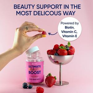 Gomitas de Vitaminas para el Cabello de Marca Privada OEM/ODM, Gomitas Veganas de Colágeno con Biotina y Vitaminas para el Cabello, la Piel y las Uñas - Product Image 2