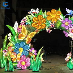 FL-67 ngoài trời LED ánh sáng lụa vải hoa bướm Đèn Lồng vòm đèn lồng cho Giáng sinh trang trí lễ hội đèn lồng - Product Image 2