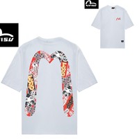 تي شيرت EVISU Fukujin على الطراز الياباني بأكمام قصيرة، تصميم كرتوني، قابل للتنفس، الأكثر مبيعًا، طباعة ثلاثية الأبعاد، عصري، ماركة رائجة، صيفي، قطن نقي