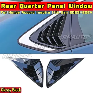 For Honda Accord 11th Gen 2023-2024 Body Kit Rear <b>Window</b> Side Vent Shutter Louver <b>Cover</b> Trim Carbon Fiber Look Car Accessories - Product Image 2