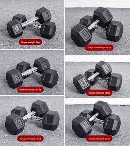 Çin üreticinin altıgen çelik dambıl Set 2.5-30kg kauçuk kaplama ile kollar ve bacaklar için 60kg Pushup Dumbells - Product Image 6