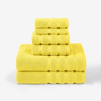 Luxury 100% Cotton Hotel Towel Set 6-Pack - Ultra Soft & Absorbent White Bath Towels for 5-Star Spa & Resort Wholesale