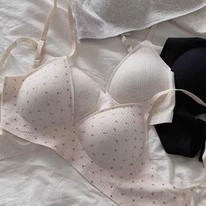 Summer floral French triangle cup bra for small busts, push-up and wire-free - Product Image 5