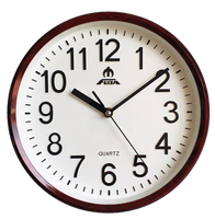 Jam dinding angka Arab, hiasan muka tunggal jam dinding tidak bersuara untuk ruang tamu kamar tidur Modern 12"