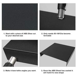 מארז 3-מארז 12 "x16" שחור <span class=keywords><strong>abs</strong></span> גיליון פלסטיק <span class=keywords><strong>1</strong></span>/<span class=keywords><strong>8</strong></span> \ "עבה מתיחה גבוהה עוצמת כוח תבערה מותכת חומר תפאורה הבית לחתוך - Product Image 5