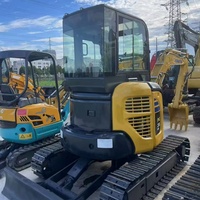 Excavatrice Komatsu PC35 d'occasion équipée de chenilles à anneaux en caoutchouc, moteur, boîte de vitesses, pompe, modèle 2022