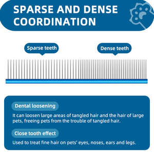 नई शैली के अनुकूल स्टेनलेस स्टील पालतू कंघी मल्टीकोलर कुत्ते को साफ कंघी करने वाले कुत्ते को साफ कंघी स्नान उत्पाद - Product Image 3