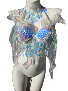 Ecowalson, haut de bikini à paillettes sexy en forme de sirène, <span class=keywords><strong>soutien</strong></span>-<span class=keywords><strong>gorge</strong></span> tricoté et table de bar d'aquarium <span class=keywords><strong>pour</strong></span> défilé, costume ou prise de vue en studio - Product Image 5