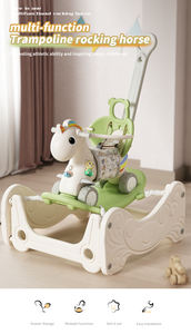 Складной детский манеж-панда 16 + 3 с подставкой + качели + горка + батут-качалка + хранение и книжная полка + складной стол + автомобильное кресло - Product Image 6