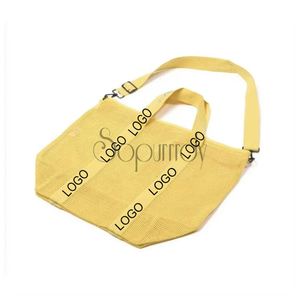 Custom Logo <b>Tote</b> Bag Hand-knitted Shoulder <b>Tote</b> Fairycore Bag Hollow Womens Shoulder Handbag Large Foldable Mesh Shopping Bag - Product Image 4