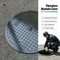 Couvercle de regard rond en fonte ductile EN124 C250 GGG50, diamètre extérieur 750 mm, ouverture nette 570 mm, personnalisable pour égouts et routes municipales