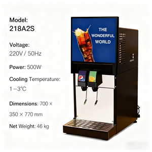 Distributeur <span class=keywords><strong>de</strong></span> boissons gazeuses commercial Post Mix, machine à fontaine à soda, 2 saveurs pour les magasins <span class=keywords><strong>de</strong></span> bubble tea, construction durable, fontaine à cola - Product Image 3