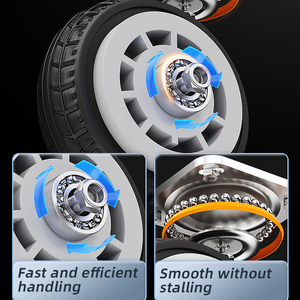 รถเข็นพับได้ขนาดกะทัดรัด JUDA OEM ลดราคาพิเศษ ขนาด 60x90 ซม. รับน้ำหนักได้ 300 กก. ล้อทำจากยาง เหมาะสำหรับการช็อปปิ้ง - Product Image 5