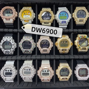 DW6900シリーズ モアサナイト ダイヤモンドウォッチ ケース ベゼル アイスアウト モアサナイトウォッチ 925スターリングシルバー VVS モアサナイトウォッチ ケース GRA - Product Image 1