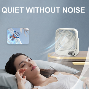 <span class=keywords><strong>Mini</strong></span> VENTILADOR DE MESA inteligente, aire acondicionado de refrigeración eléctrico con carga USB portátil, pantalla de escritorio de 5 velocidades, funciona con batería inalámbrica - Product Image 2