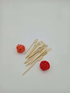5.5 Inch Study Bamboo Skewers 5mm Thick Natural Semi Point Bamboo Sticks Bbq Caramel Candy Apple Sticks For Corn Dog Corn Cob