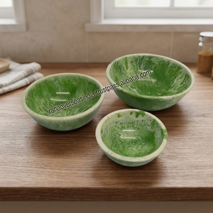 ชามเรซิ่นทำมือทรงสวยงามสองสี เหมาะสำหรับใส่ผลไม้ ขนม ของว่าง ใช้ในงานปาร์ตี้ ครัว ร้านอาหาร โต๊ะอาหาร หรือเป็นของตกแต่งกลางโต๊ะ - Product Image 2