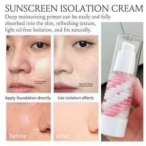 Crema aislante de protección solar dos en uno hidratante con control de aceite blanqueador Facial de marca propia, <span class=keywords><strong>corrector</strong></span> de imprimación Facial - Product Image 5