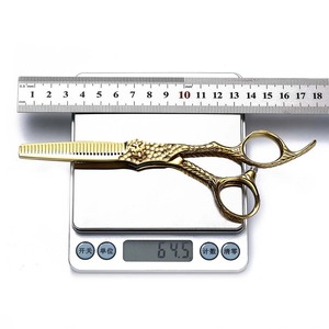 Hairdressing Scissors Set 6 Inch Gold Flat Shears Thinning Shears For Haircut Styling Tools - Product Image 3