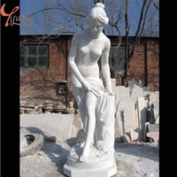 Escultura de mujer desnuda sexy y elegante de tamaño real de diseño personalizado mármol natural para colección y decoración estilo amor