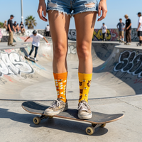 Chaussettes en coton AB asymétriques et assorties, imprimées de motifs animaux amusants, ours et abeilles, vente en gros