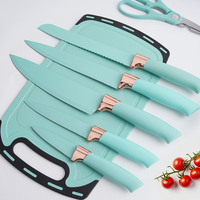 TOALLWIN Ustensiles de Cuisine 19 Pièces Set d'Ustensiles de Cuisine en Silicone avec Planche à Découper et Couteaux