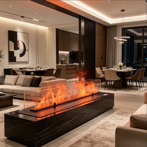 Caminetti a Vapore d'Acqua Premium Senza Fumo, Ecologici, con Fiamma ad Atomizzazione, Elegante Arredo per Interni di Residenze Moderne di Lusso - Product Image 1