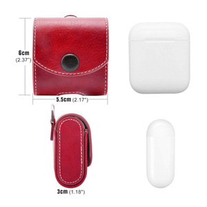 Customized PU leather <b>wireless</b> Bluetooth earphone <b>case</b>, storage bag, <b>charging</b> earphone protective <b>case</b> - Product Image 5