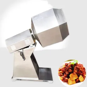 High Efficiency Best Price Drum Flavoring Machine Plantain Chips Popcorn Flavoring Seasoning Machine