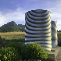Réservoirs d'eau en acier galvanisé à dôme plat, pour toiture inversée, ondulés, pour irrigation agricole, protection incendie, écologiques, pour moteur