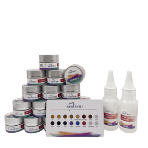 Kit Pewarnaan Keramik Zirkonia Gigi Sumber Daya Manual SENERI, Pasta Glaze Pewarnaan Eksternal untuk Laboratorium Gigi - Product Image 1