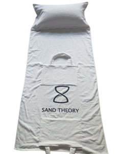 Asciugamani per sedia a sdraio in cotone e lino bianco con tasca asciugamano da spiaggia personalizzabile zaino per sedia a sdraio telo <span class=keywords><strong>mare</strong></span> con cuscino - Product Image 1