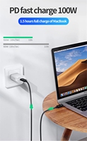 Cable USB4 de 40 Gbps y 240 W, Cable de Carga Rápida USB C a USB C, Compatible con Resolución Dual 8K a 60 Hz, Compatible con Cable Thunderbolt 4