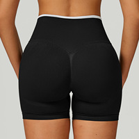 Shorts de sport sans couture pour femme avec logo personnalisé, color block, pour yoga, gym, fitness, cyclisme et entraînement intensif