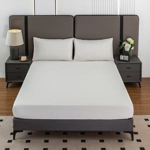 95% Organic Cotton 5% Pure Silver Embroidered Bedspread Customized Plaid <b>Flat</b> <b>Sheet</b> for Home & Hotel Grounding Plain Style - Product Image 1