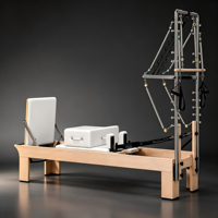 Machine de Pilates Reformer Commerciale en Gros, Cadre en Bois, Équipement de Fitness Réglable
