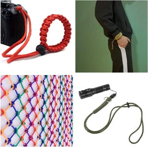 Paracord 550 Nylon/Polyester 4mm Dreifach Sortierte Farben Armband-Schnur Outdoor Fallschirmschnur DIY Manuelles Flechten Lanyards - Product Image 6