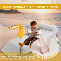 Canapé modulaire imperméable pour enfants pour extérieur, intérieur, résistant, canapé sectionnel en mousse pour enfants et adultes