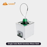SAMO 2L Bak Mandi Air Laboratorium Digital dengan Satu Lubang, Baja Tahan Karat 304, RT+5 hingga 100C, Termostatik