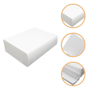 Serviettes en papier pour les mains, personnalisées, de luxe, blanches, extra résistantes, super absorbantes, 2 plis, pliées en Z - Product Image 3