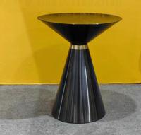 Table d'appoint en métal et en bois Table basse ronde Table d'appoint