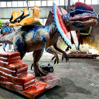 Modèle de Dilophosaure Artisanal pour Musée Scientifique, Dinosauria Animatronique Fabriqué pour Divertir les Enfants