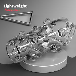 Wiederverwendbare Silikon-Kondome mit Genopptem und Geripptem Design, Verzögerungshilfe, Verdickende Dornen-Kondome - Product Image 5