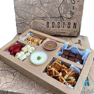 Venta al por mayor personalizar para llevar papel de cartón desechable comida Bento almuerzo caja de <span class=keywords><strong>sushi</strong></span> con compartimentos - Product Image 5