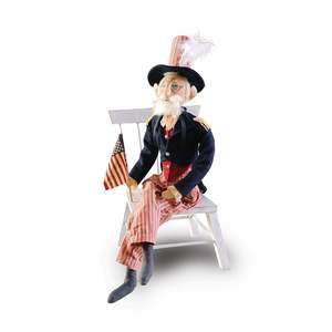 <span class=keywords><strong>Zio</strong></span> Sam grande arte popolare figura bambola quarta di July decorazioni da collezione Americana patriottica - Product Image 1