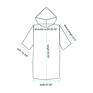 Surf Poncho <b>Changing</b> Robe with Hood Thick Quick Dry Microfiber Wetsuit <b>Changing</b> <b>Towel</b> for Surfing Beach Swim Outdoor Sports - Product Image 6