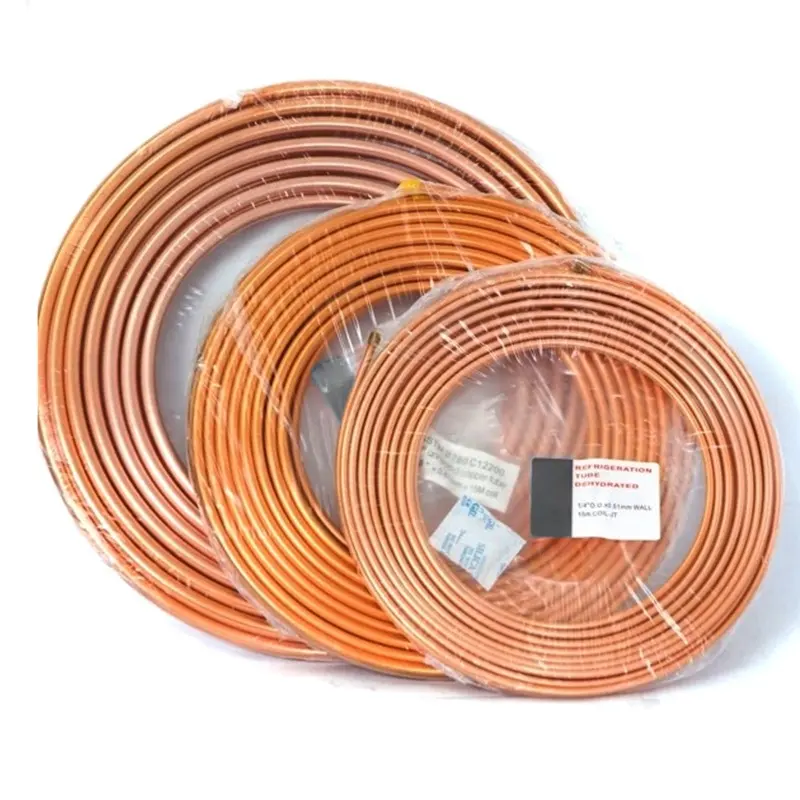 1/2 inch ASTM B280 Copper Pipe Roll 12.7x0.7mm Copper Tube R410A Copper Pipe Coil For Air Conditioner