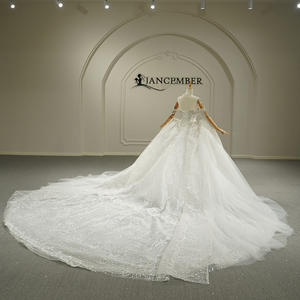 Gt26037 Vestido de Novia Moderno con Apliques, Estilo Princesa, Hombros Descubiertos, Cielo Estrellado, Ambiente Romántico, Vestido de Baile - Product Image 3