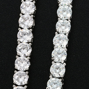 मुख्यालय रत्न क्लासिक गहने moissanite पत्थर टेनिस श्रृंखला mens टेनिस श्रृंखला हार - Product Image 2